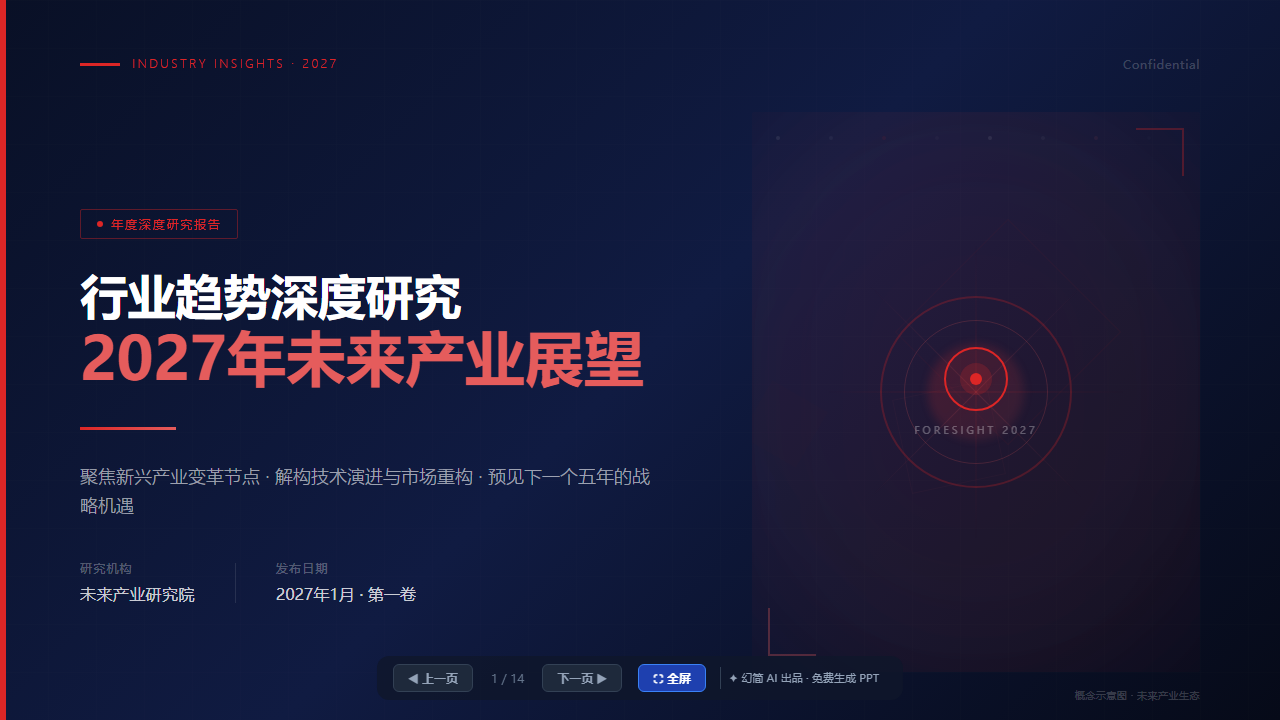 行业研究/趋势报告模板